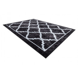 Dywan do prania MIRO 51639.806 Trellis kratka antypoślizgowy - czarny 140x190cm