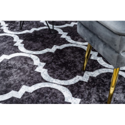 Dywan do prania MIRO 51639.806 Trellis kratka antypoślizgowy - czarny 200x290cm