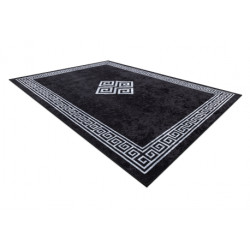 Dywan do prania MIRO 52071.804 Ramka, grecki antypoślizgowy - czarny / biały 80x150cm