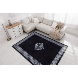 Dywan do prania MIRO 52071.804 Ramka, grecki antypoślizgowy - czarny / biały 200x290cm Dywan do prania MIRO 52071.804 Ramka, grecki antypoślizgowy - czarny / biały 200x290cm