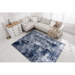 Dywan do prania MIRO 51924.805 Abstrakcja antypoślizgowy - szary / niebieski 160x220cm Dywan do prania MIRO 51924.805 Abstrakcja antypoślizgowy - szary / niebieski 160x220cm
