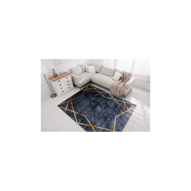 Dywan do prania MIRO 51233.810 Geometryczny antypoślizgowy - ciemnoszary 160x220cm Dywan do prania MIRO 51233.810 Geometryczny antypoślizgowy - ciemnoszary 160x220cm