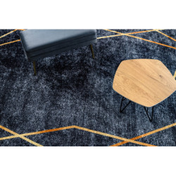 Dywan do prania MIRO 51233.810 Geometryczny antypoślizgowy - ciemnoszary 160x220cm Dywan do prania MIRO 51233.810 Geometryczny antypoślizgowy - ciemnoszary 160x220cm
