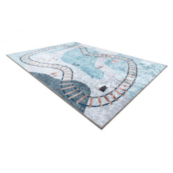 Dywan do prania JUNIOR 52243.801 Tory dla dzieci, antypoślizgowy - niebieski 160x220cm Dywan do prania JUNIOR 52243.801 Tory dla dzieci, antypoślizgowy - niebieski 160x220cm