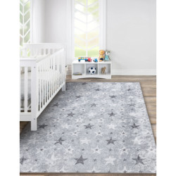 Dywan do prania JUNIOR 51798.804 Gwiazdki dla dzieci, antypoślizgowy - szary 120x170cm Dywan do prania JUNIOR 51798.804 Gwiazdki dla dzieci, antypoślizgowy - szary 120x170cm