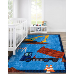Dywan do prania JUNIOR 51827.803 Ciężarówka, koparka dla dzieci, antypoślizgowy - niebieski 160x220cm Dywan do prania JUNIOR 51827.803 Ciężarówka, koparka dla dzieci, antypoślizgowy - niebieski 160x220cm