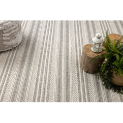 Dywan JERSEY 19233 szary - Linie, pętelkowy, strukturalny BOHO 60x100cm