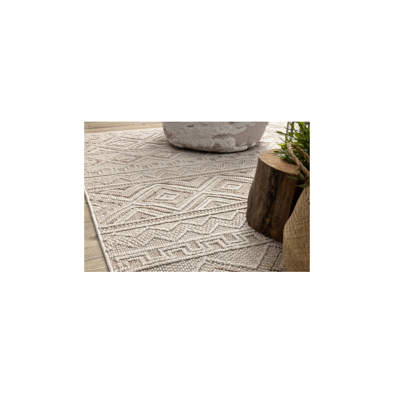 Dywan JERSEY 19234 beż - Romby, pętelkowy, strukturalny BOHO 80x150cm Dywan JERSEY 19234 beż - Romby, pętelkowy, strukturalny BOHO 80x150cm
