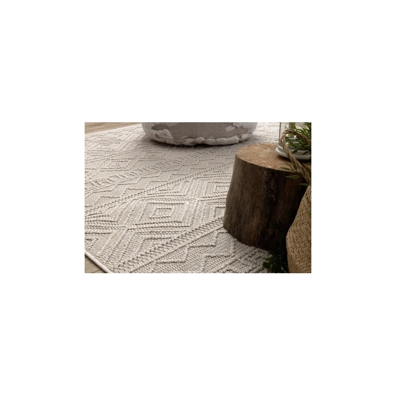 Dywan JERSEY 19234 krem - Romby, pętelkowy, strukturalny BOHO 120x170cm Dywan JERSEY 19234 krem - Romby, pętelkowy, strukturalny BOHO 120x170cm