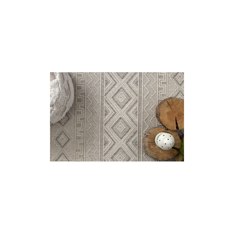Dywan JERSEY 19234 szary - Romby, pętelkowy, strukturalny BOHO 180x270cm Dywan JERSEY 19234 szary - Romby, pętelkowy, strukturalny BOHO 180x270cm