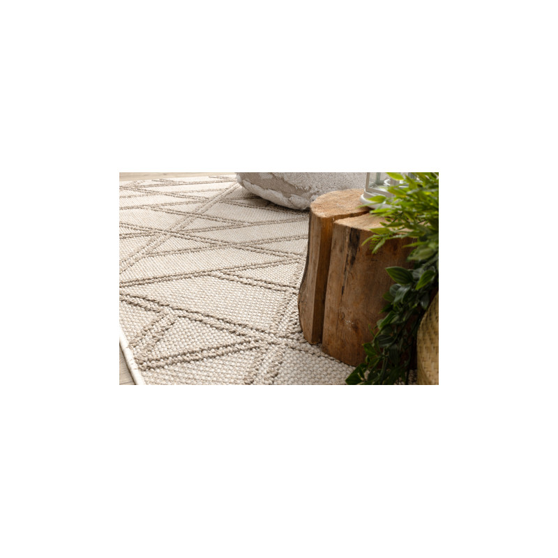Dywan JERSEY 19241 beż - Romby, geometryczny pętelkowy, strukturalny BOHO 60x100cm Dywan JERSEY 19241 beż - Romby, geometryczny pętelkowy, strukturalny BOHO 60x100cm