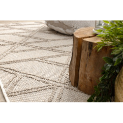 Dywan JERSEY 19241 beż - Romby, geometryczny pętelkowy, strukturalny BOHO 80x150cm Dywan JERSEY 19241 beż - Romby, geometryczny pętelkowy, strukturalny BOHO 80x150cm