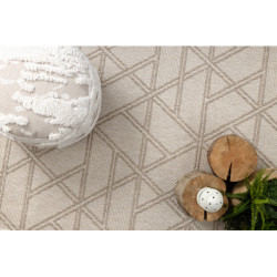 Dywan JERSEY 19241 beż - Romby, geometryczny pętelkowy, strukturalny BOHO 140x190cm Dywan JERSEY 19241 beż - Romby, geometryczny pętelkowy, strukturalny BOHO 140x190cm