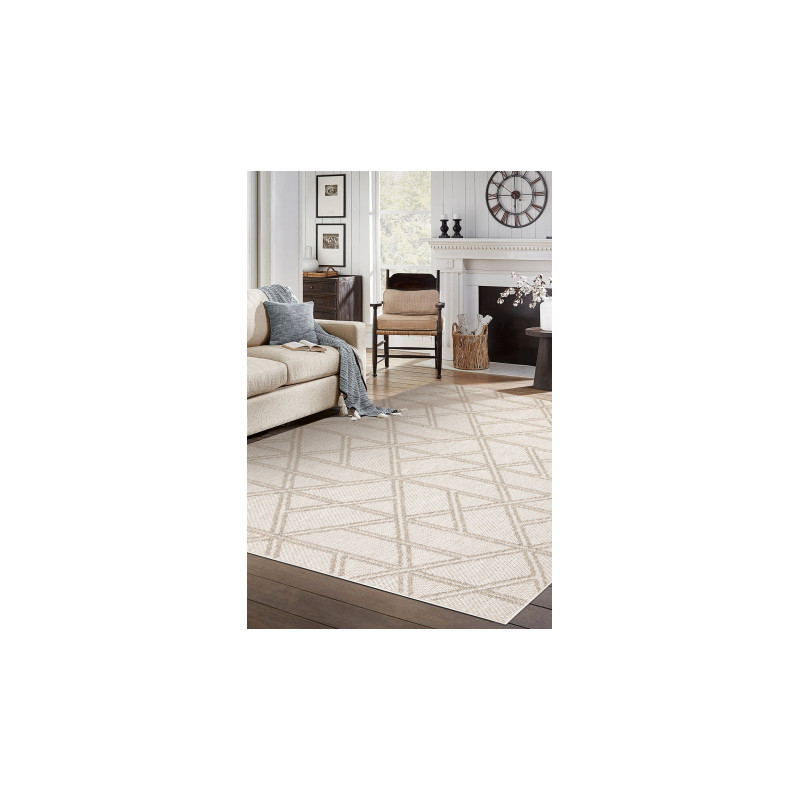 Dywan JERSEY 19241 beż - Romby, geometryczny pętelkowy, strukturalny BOHO 180x270cm Dywan JERSEY 19241 beż - Romby, geometryczny pętelkowy, strukturalny BOHO 180x270cm