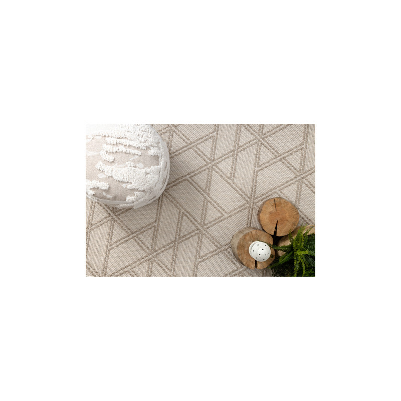 Dywan JERSEY 19241 beż - Romby, geometryczny pętelkowy, strukturalny BOHO 180x270cm Dywan JERSEY 19241 beż - Romby, geometryczny pętelkowy, strukturalny BOHO 180x270cm