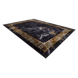 Dywan do prania MIRO 51278.809 Marmur, grecki antypoślizgowy - czarny / złoty 200x290cm