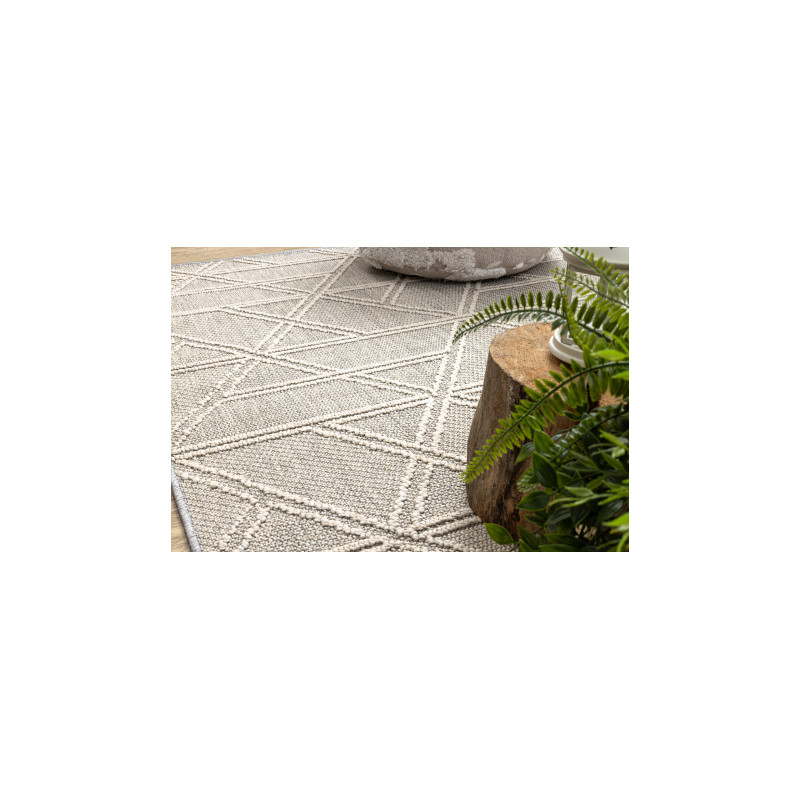 Dywan JERSEY 19241 szary - Romby, geometryczny pętelkowy, strukturalny BOHO 180x270cm Dywan JERSEY 19241 szary - Romby, geometryczny pętelkowy, strukturalny BOHO 180x270cm