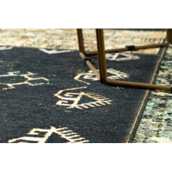 Dywan ANTIKA ancient olive, nowoczesny patchwork, grecki do prania - zielony 80x150cm