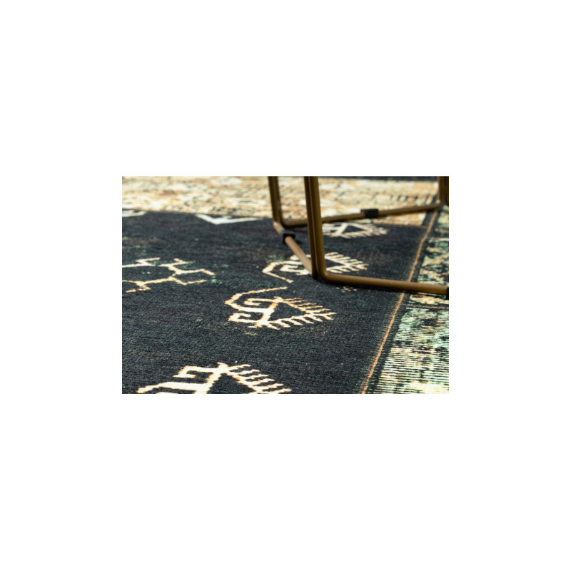 Dywan ANTIKA ancient olive, nowoczesny patchwork, grecki do prania - zielony 80x150cm