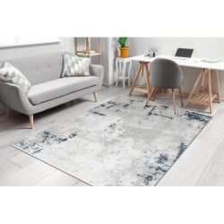 Dywan DUKE 51378 krem / niebieski - Beton, kamień strukturalny, bardzo miękki, frędzle 140x190cm Dywan DUKE 51378 krem / niebieski - Beton, kamień strukturalny, bardzo miękki, frędzle 140x190cm