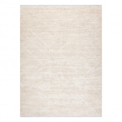 Dywan DUKE 51533 krem - Geometryczny, strukturalny, bardzo miękki, frędzle 240x330cm