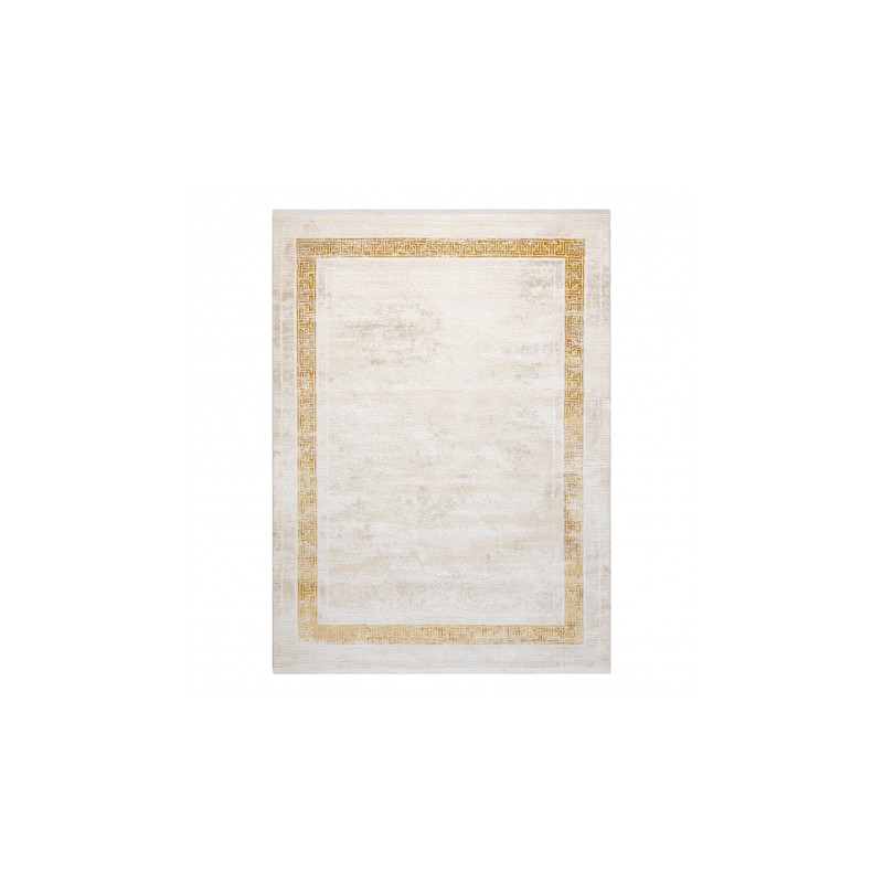 Dywan DUKE 51524 krem / złoty - Ramka, grecki strukturalny, bardzo miękki, frędzle 160x220cm Dywan DUKE 51524 krem / złoty - Ramka, grecki strukturalny, bardzo miękki, frędzle 160x220cm