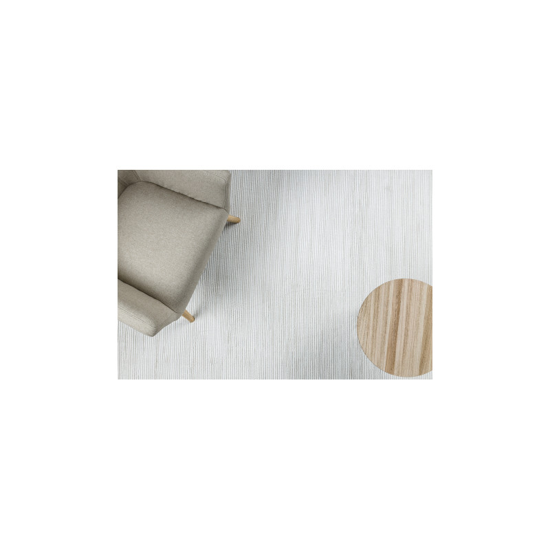 Dywan DUKE 51376 krem - Pasy, strukturalny, bardzo miękki, frędzle 180x270cm