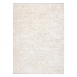 Dywan DUKE 51541 krem - Geometryczny, strukturalny, bardzo miękki, frędzle 80x150cm