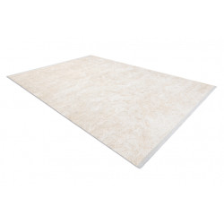 Dywan DUKE 51541 krem - Geometryczny, strukturalny, bardzo miękki, frędzle 80x150cm