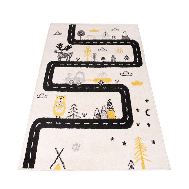 Dywan Kiddy H046A L.GREY/YELLOW 80x150cm