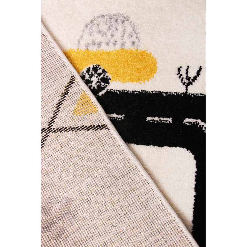 Dywan Kiddy H046A L.GREY/YELLOW 80x150cm