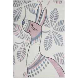 Dywan Kiddy LAMA/LIŚCIE PASTELOWE 120x170cm