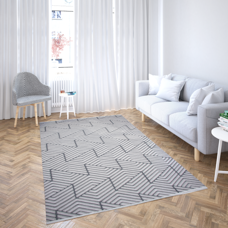Dywan Clouds 0072A GREY/WHITE (DANTE) 126x190cm
