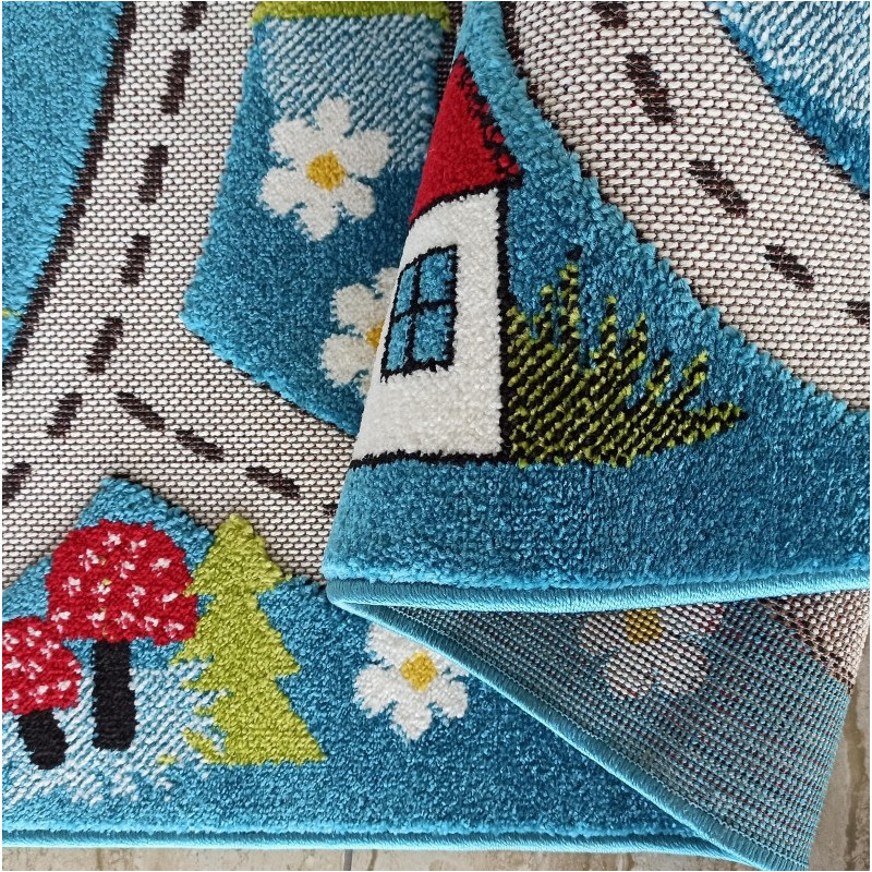 Dywan Dziecięcy Color Kids 02 Blue Dywan Dziecięcy Color Kids 02 Blue