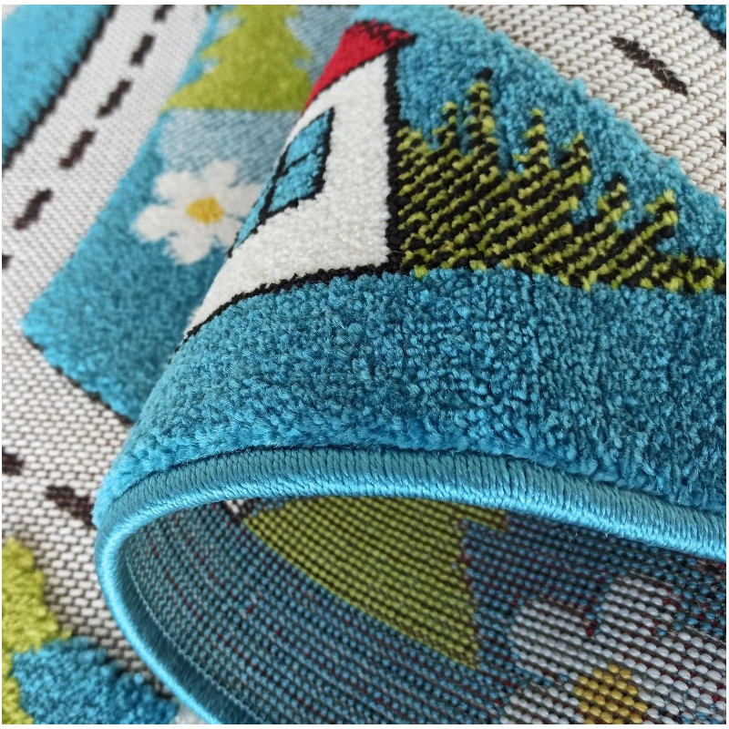 Dywan Dziecięcy Color Kids 02 Blue Dywan Dziecięcy Color Kids 02 Blue
