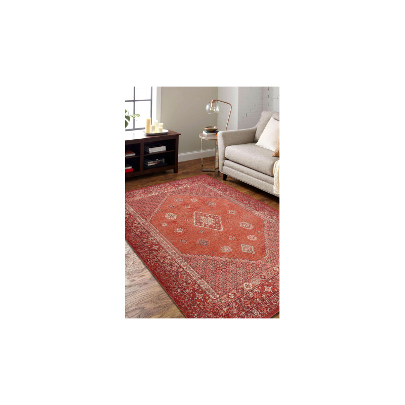 Dywan ANTIGUA 518 76 JT300 wełniany OSTA - Rozeta, ramka płaskotkany czerwony 170x240cm Dywan ANTIGUA 518 76 JT300 wełniany OSTA - Rozeta, ramka płaskotkany czerwony 170x240cm