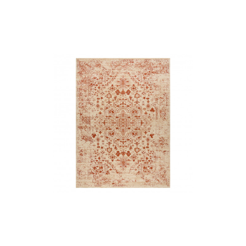 Dywan LEGEND 468 01 GB100 wełniany OSTA - Rozeta, ramka eskluzywny krem / czerwony 200x300cm