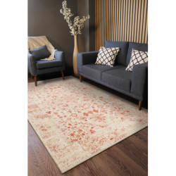 Dywan LEGEND 468 01 GB100 wełniany OSTA - Rozeta, ramka eskluzywny krem / czerwony 200x300cm