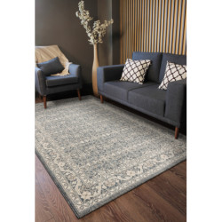 Dywan LEGEND 468 12 GB501 wełniany OSTA - Kwiaty, ramka eskluzywny szary / beż 160x230cm