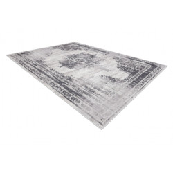Dywan do prania ANDRE 1187 Ornament, vintage antypoślizgowy - czarny / biały 160x220cm