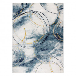 Dywan EMERALD ekskluzywny A0087 glamour, stylowy koła niebieski / złoty 200x290cm