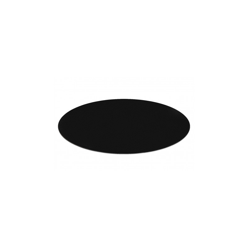 Dywan LINDO koło czarny do prania, antypoślizgowy, Shaggy koło 150cm