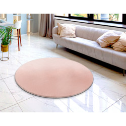 Dywan LINDO koło róż do prania, antypoślizgowy, Shaggy koło 100cm