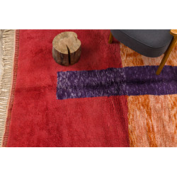 Dywan BERBER MR4015 Beni Mrirt berberyjski, ręcznie tkany z Maroka, Geometryczny - czerwony / pomarańczowy 150x200cm