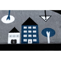 Dywan PETIT CITY MIASTO ULICE ULICZKI szary 240x330cm