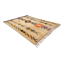 Dywan BERBER BJ1005 Boujaad berberyjski, ręcznie tkany z Maroka, Boho - beż / żółty 140x185cm