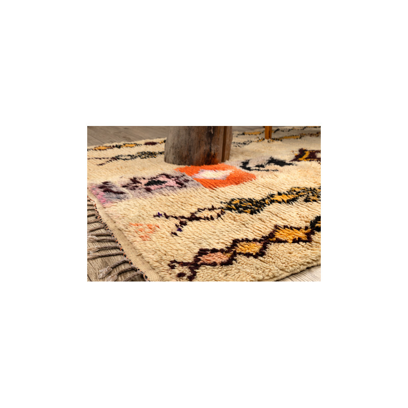 Dywan BERBER BJ1005 Boujaad berberyjski, ręcznie tkany z Maroka, Boho - beż / żółty 140x185cm Dywan BERBER BJ1005 Boujaad berberyjski, ręcznie tkany z Maroka, Boho - beż / żółty 140x185cm