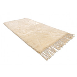Dywan BERBER MR4365 Beni Mrirt berberyjski, ręcznie tkany z Maroka, Romby - beż 85x155cm