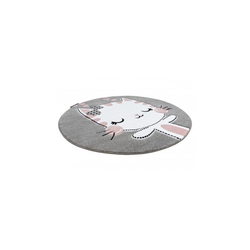 Dywan PETIT KITTY KOTEK koło szary koło 160cm Dywan PETIT KITTY KOTEK koło szary koło 160cm