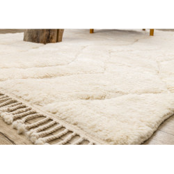 Dywan BERBER MR4315 Beni Mrirt berberyjski, ręcznie tkany z Maroka, Boho - beż 170x250cm
